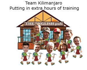 kilimanjaro training at the pub